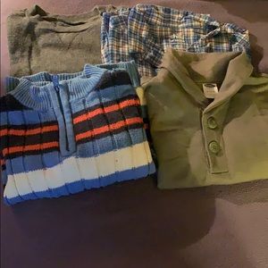 Set of 4 boys long sleeve shirts. Different brands